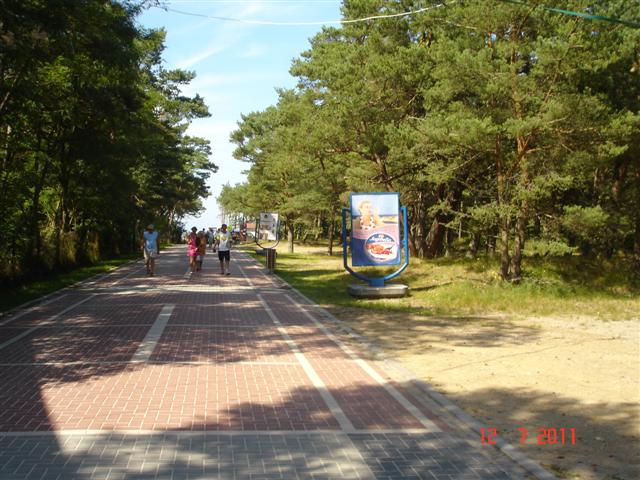 Główne wejście na plażę, od kampingu do morza 150m Główne wejście na plażę, od kampingu do morza 150m